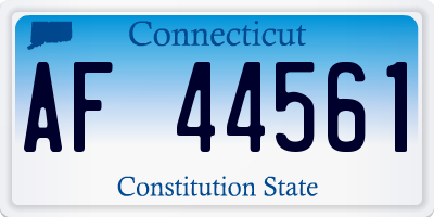 CT license plate AF44561