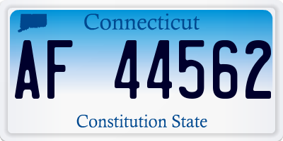 CT license plate AF44562