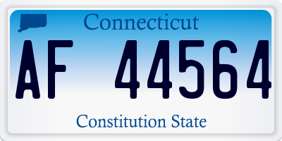 CT license plate AF44564