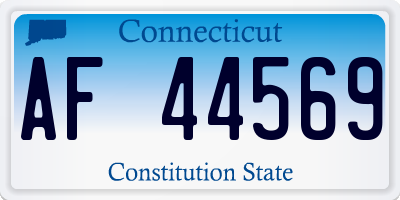 CT license plate AF44569