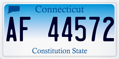 CT license plate AF44572