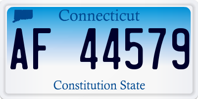CT license plate AF44579