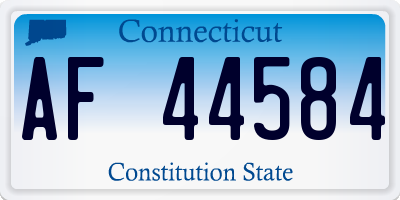 CT license plate AF44584