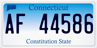 CT license plate AF44586