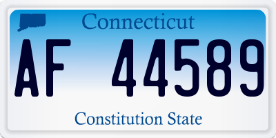 CT license plate AF44589