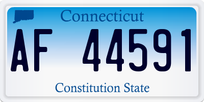 CT license plate AF44591