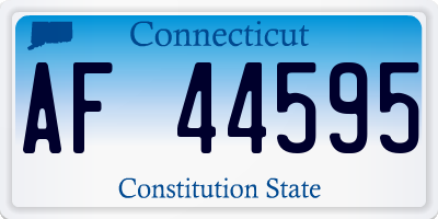 CT license plate AF44595