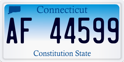 CT license plate AF44599