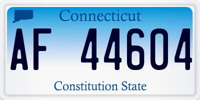 CT license plate AF44604