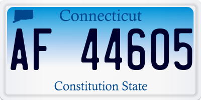 CT license plate AF44605