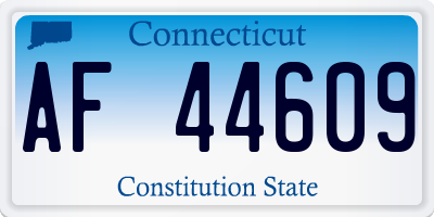 CT license plate AF44609