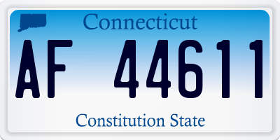 CT license plate AF44611