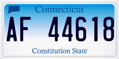 CT license plate AF44618