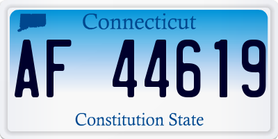 CT license plate AF44619