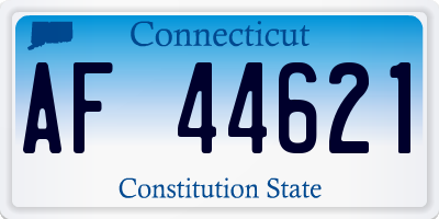 CT license plate AF44621