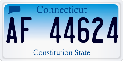 CT license plate AF44624