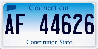 CT license plate AF44626