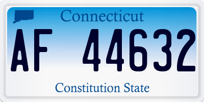 CT license plate AF44632