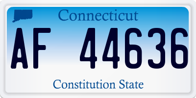 CT license plate AF44636