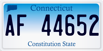 CT license plate AF44652