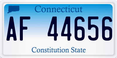 CT license plate AF44656