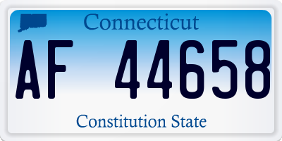 CT license plate AF44658