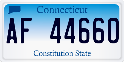 CT license plate AF44660