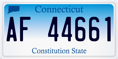 CT license plate AF44661