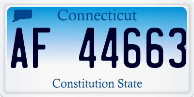 CT license plate AF44663