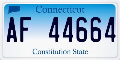 CT license plate AF44664