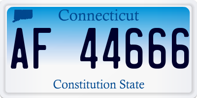 CT license plate AF44666