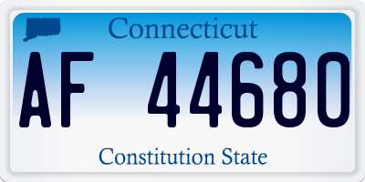 CT license plate AF44680