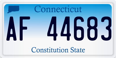 CT license plate AF44683