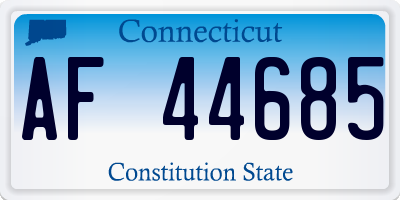 CT license plate AF44685