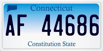 CT license plate AF44686