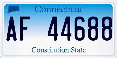 CT license plate AF44688