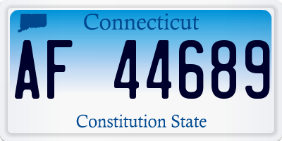 CT license plate AF44689