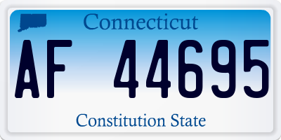 CT license plate AF44695