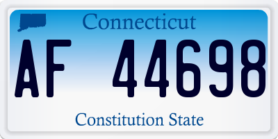 CT license plate AF44698
