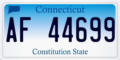 CT license plate AF44699