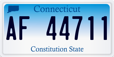 CT license plate AF44711