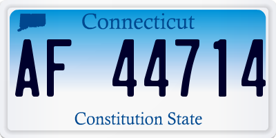 CT license plate AF44714