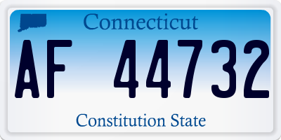 CT license plate AF44732