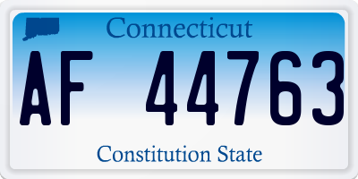 CT license plate AF44763