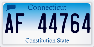 CT license plate AF44764