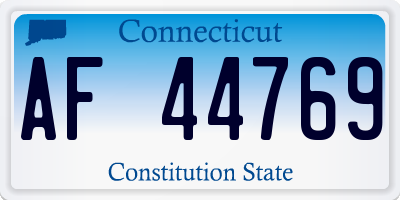 CT license plate AF44769