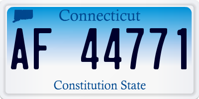 CT license plate AF44771