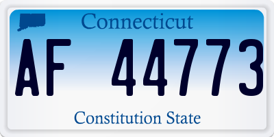 CT license plate AF44773