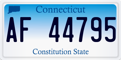 CT license plate AF44795