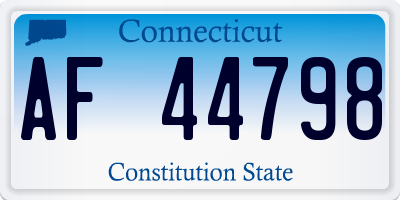 CT license plate AF44798